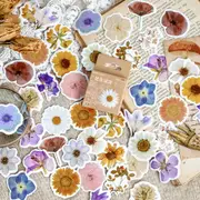 46 Pcs/Pack Creative Flower Stickers DIY Decorative Scrapbooking Stickers Cute Diary Album Stationery Stick Paper Label Gift New