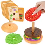 MONTESSORI WOODEN BURGER STACKING TOYS FOR TODDLERS AND KID1