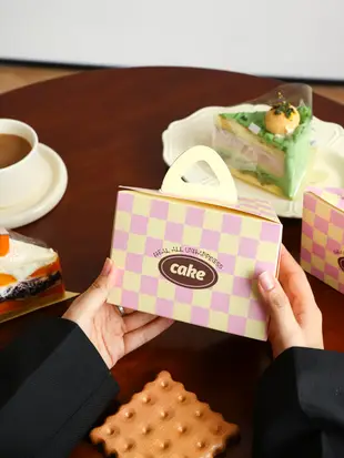 蛋糕盒 杯子蛋糕盒 1粒蛋糕盒 馬芬杯盒 三角蛋糕盒包裝盒甜點打包盒慕斯切塊榴槤千層蛋糕手提烘焙西點杯子蛋糕盒 手提蛋糕