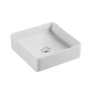 New Castano Above Counter Basin Vitreous China Piazza Matte White PIAVB-MW