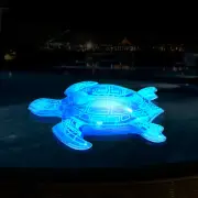 1pc Floating Pool Lights, Blue Inflatable Solar Lights, IP68 Waterproof Color
