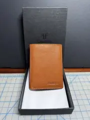 FARRUTX Mens Genuine Leather Tri-Fold Wallet | ID Holder | Made in Spain