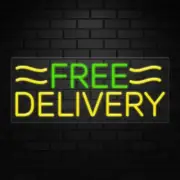 Delivery Neon Sign for Retail Displays | LED Flex Neon | 30"W x 12"H x 1"D