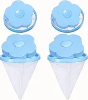 4pcs-Reusable Household Filter Washer Trap Net Pouch,pet Hair Remover for Laundry,lint Catcher for Washing,Dog Hair Remover for Laundry,Washing Machine lint Traps,Laundry pet Hair Catcher(Blue