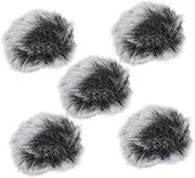 HANABASS 5Pcs Microphone Protectors Plush Clip Mic Covers Splash and Dust Accessory for Recording Live Streaming and Professional Use