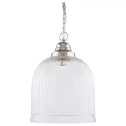 Stein Iron &amp; Glass Pendant Light, Antique Silver