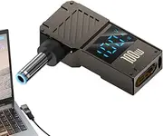 Type C Charging Adapter - 100W Type C to DC Charger Adapter with Digital Display | Fast Charging Computer Accessories, Portable Laptop Tablet Game Console Plug Converter