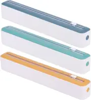 AwObEpl 3PCS Cling Film Wrap Dispenser with Cutter,Waterproof Plastic Wrap Di...
