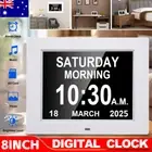 Dementia Clock Digital Alarm 8 Inch Calendar Clock Large Font Day Date Electric