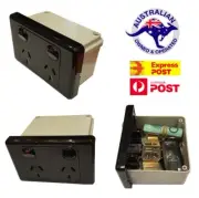 XL Power Point Stash Box Hidden Wall Safe Can Black Diversion Powerpoint Outlet