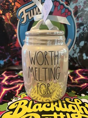 NEW Rae Dunn Disney Frozen Worth Melting For Olaf Canister w/ lid Iridescent