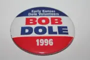 Bob Dole 1986 Presidential Campaign button pin 3" Limited Edition 1st Senate Cam