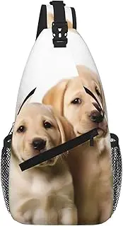 Stvyukl Funny Labrador Puppy Dog Sling Bag For Women Men Travel Hiking Backpack Crossbody Shoulder Chest Bags Casual Daypack