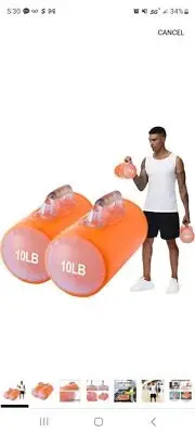 Water Dumbbells, Water Filled Training Weights Set, Water Weight Bag, Travel Wei
