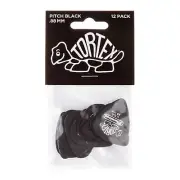 Dunlop 488P88 Tortex Pitch Black Standard Guitar Picks, .88mm, 12-Pack