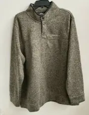 Eddie Bauer Men's Radiator Fleece Snap Front Pullover Sweater Gray Size XXL NWT
