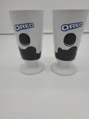 Set of 2 Ceramic Oreo Ice Cream Milkshake Sunday Malt Sundae Mugs Cups Glasses