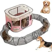 Outdoor Cat Tunnel Enclosure,Outside Small Animals House Portable Tent - Bored Cat Play Toy Easy Setup Kitten Playground for Balcony Yard Garden Patio