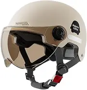 Motorcycle Half Headgear | Motorcycle Safety Hat with Sun Visor | Motorcycle Half Safety Hat | Headgear for Adults Motorcycle | Open Face Motorcycle Safety Hat for Men Women