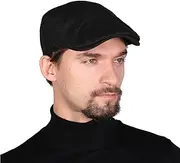[FREEBIRD99] Mens Newsboy Gatsby Flat Cap Solid Hunting Cabbie Driving Ivy Irish Hat