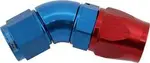 Aeroflow Stepped 45 Degree End -10 Hoseto -8AN Expander Hose End Blueteflon - AF572-10-08D