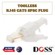 DOSS TOOLLESS RJ45 CAT5 8P8C PLUG MODULAR NO TOOL