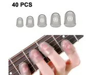 CYJustWill-Silicone Guitar Finger Guards Guitar Fingertips Finger Protection Caps Guitar Fingertip Protectors Finger Guards for Ukulele Finger Guards-Grey