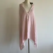 NWT Echo Light Pink Poncho Shawl Wrap Cape Cardigan Button Front Scarf One Size