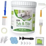 Tub and Tile Refinishing Kit Tile Bathtub Refinishing Kit White with 35oz