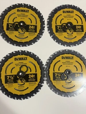 DeWalt DWA171424 7-1/4” x 24-Tooth Carbide Circular Saw Blade Framing (4 Pack)