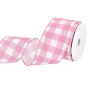Plaid Check Ribbon, 2.5 Inch x 10 Yards Gingham Ribbon, Purple
