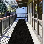 ZGR Runner Rug 2 ft x 6 ft Carpet Runners, Indoor/Outdoor Hallway Kitchen Entryway Bedroom Area Rugs with Natural Non-Slip Rubber Backing, Garage mat, Black, Custom
