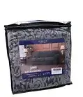 Subrtex Large 4 PC Jacquard Sofa Slipcover for Soft Couch & Seat Grayish Blue