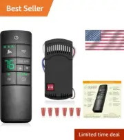 Thermostatic Remote Control Kit for Ceiling Fans - Easy Install & Light Dimming