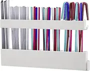 Straw Holder Straw Organizer Reusable Straw Holder Storage for Drinking Straws Cabinet Door Mounted (White)