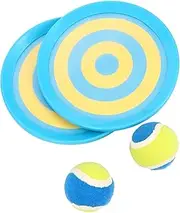Toyvian Educational Toss and Catch Ball Game Fun Sticky Ball with Paddles for Outdoor Activities Backyard Parties and Family Interaction Enhances Hand Eye Coordination