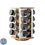 Kamenstein 16 Jar Warner Revolving Countertop Spice Rack Organizer with Lift