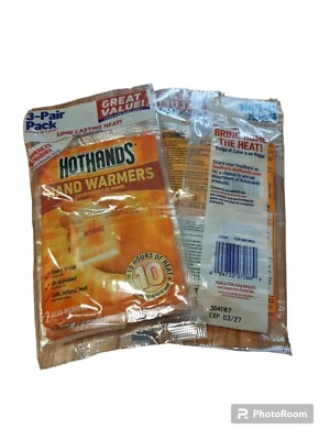 NEW Lot of 12 HotHands Hand Warmers 2x 3-Pair Packs Up To 10 Hours of Heat