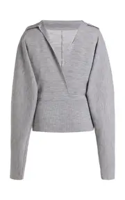 [Lanvin] Open-Back Wool Top