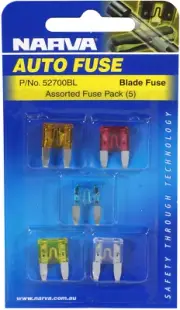 Narva Mini Blade Fuse, Assorted (Pack of 5)