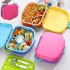 Reusable Food Container Portable Lunch Container Divides Lunch Box Kids