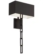 Crystorama Brian Patrick Flynn For Crystorama Alston 2-Light Matte Black & White Sconce