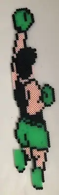 Little Mac Mike Tyson Punchout Nintendo NES Perler Bead Art Handmade 15.75"x3.5"