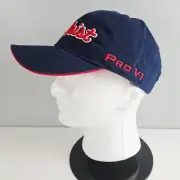 Titleist Pro V1 Golf Hat Cap Tour FJ Strap Back Adjustable Blue & Red NWT