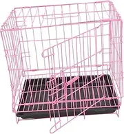 BCOATH Portable Dog Folding Cage Steel Pet Crate Comfortable Design for Small and Medium Dogs