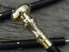 Vintage Style Long Knob Brass Head Handle Wooden Walking Stick Victorian Gift