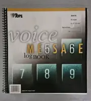 1 New Topps 4416 Voice Message Log Book 8.5" Phone Notebook