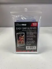 (100-Pack) Ultra Pro Easy Grip Sleeves - Tabbed Card Sleeves For Toploaders