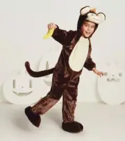 Hyde and EEK! Toddler Plush Monkey Jumpsuit Halloween Costume 18-24 MOS