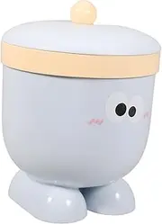 COOPHYA Cartoon Design Desk Trash Can Small Plastic Wastebasket Lid for Home Office Kitchen